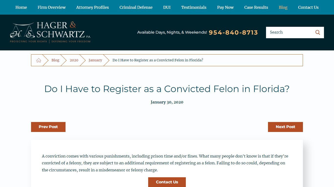 Do I Have to Register as a Convicted Felon in Florida?